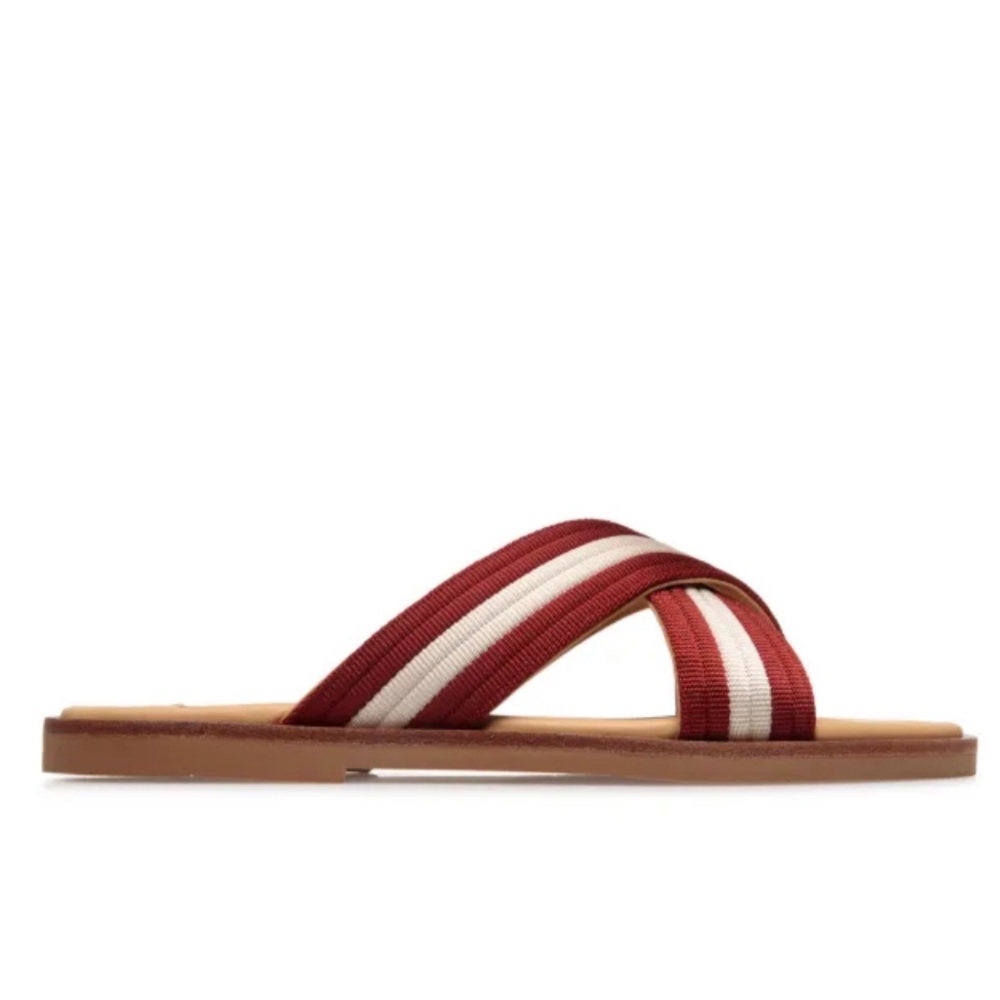 Striped Red and White mens Sandals
